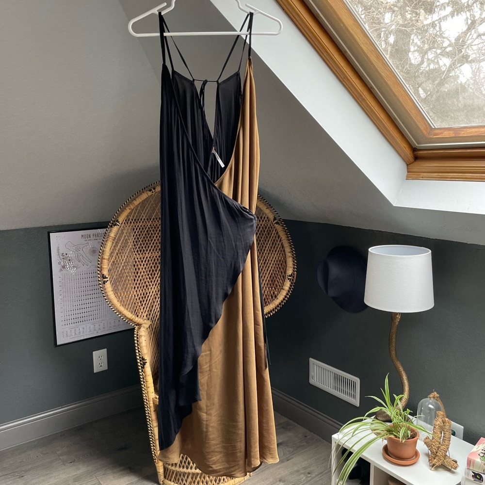 Free people strappy wrap dress